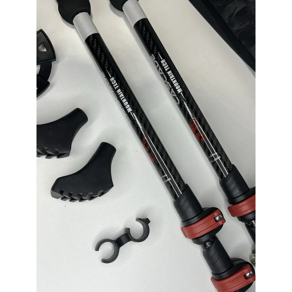 Trekking Poles Cascade Mountain Tech Quick Lock Cork Grip  26”-54” Walking Stick